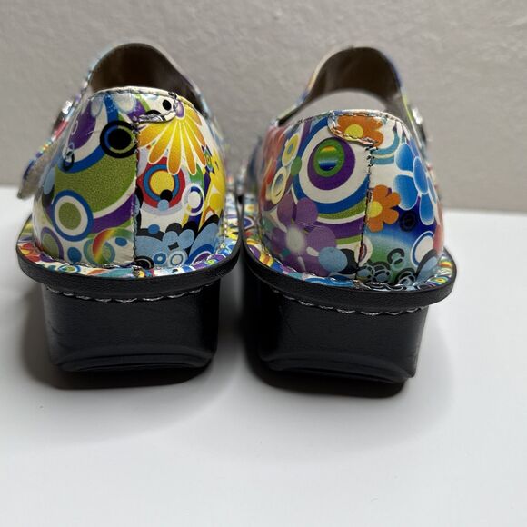 Alegria Paloma Floral Button Mary Jane Colorful Shoes Women's size 38 8 8.5 - Picture 8 of 16